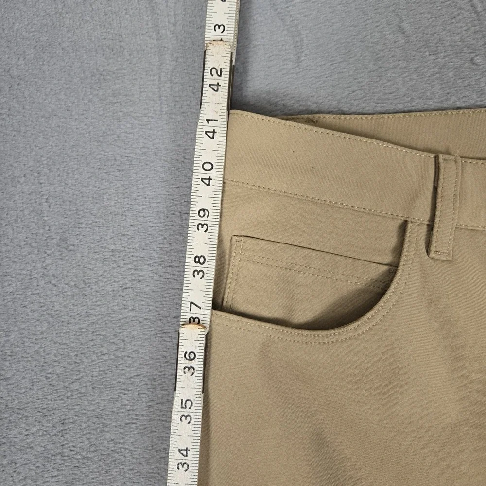 Fabletics Pants Mens 31x32 Beige Kahki The Don 5-Pocket Baggy Fit Chino NWT